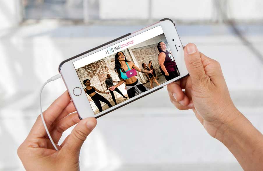 Take a PlyoJam class anywhere you have you r phone with our online membership